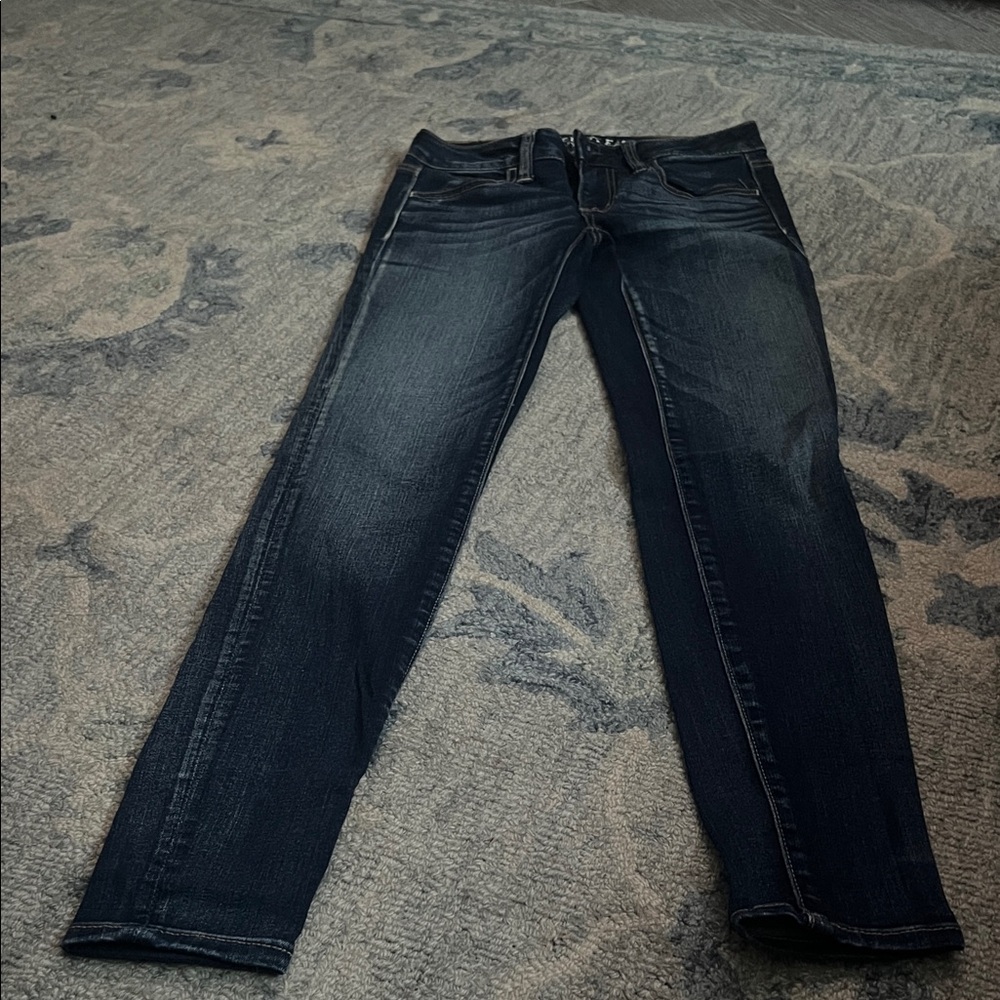 American Eagle Outfitters Women's Skinny Jeans - Dark Blue
